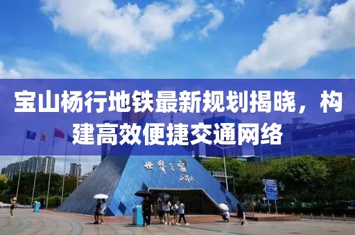 宝山杨行地铁最新规划揭晓，构建高效便捷交通网络