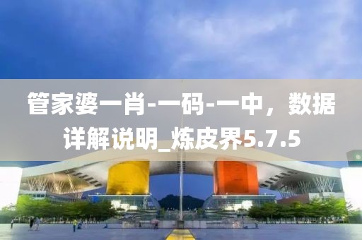 管家婆一肖-一码-一中，数据详解说明_炼皮界5.7.5