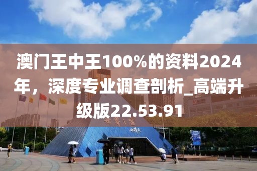 澳门王中王100%的资料2024年，深度专业调查剖析_高端升级版22.53.91