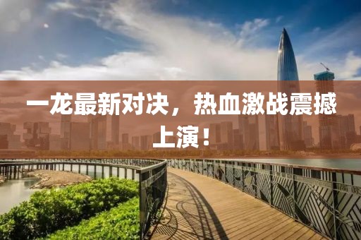 一龙最新对决，热血激战震撼上演！