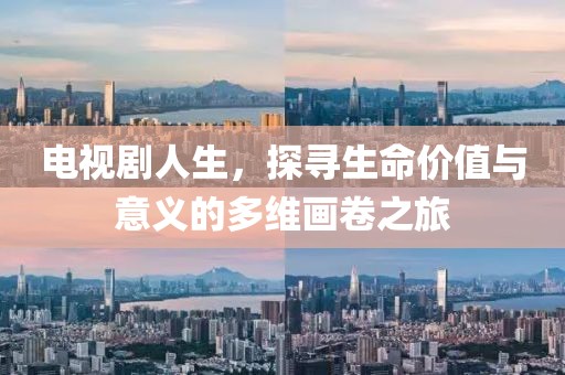电视剧人生，探寻生命价值与意义的多维画卷之旅