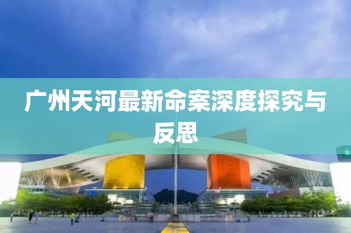 广州天河最新命案深度探究与反思