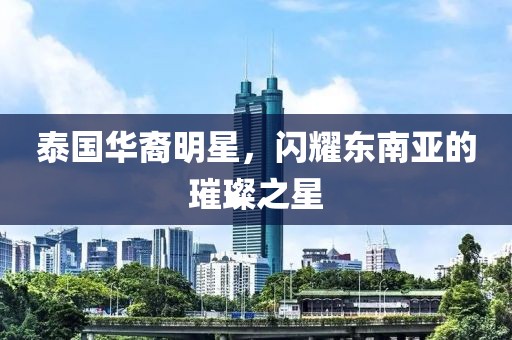 泰国华裔明星，闪耀东南亚的璀璨之星