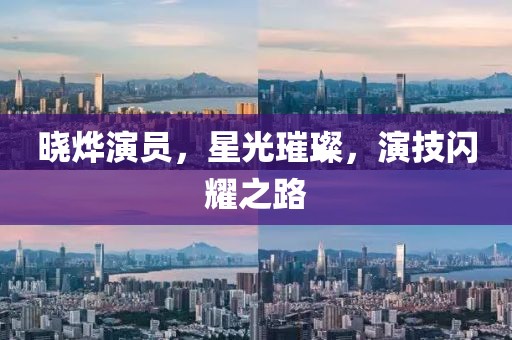 晓烨演员，星光璀璨，演技闪耀之路