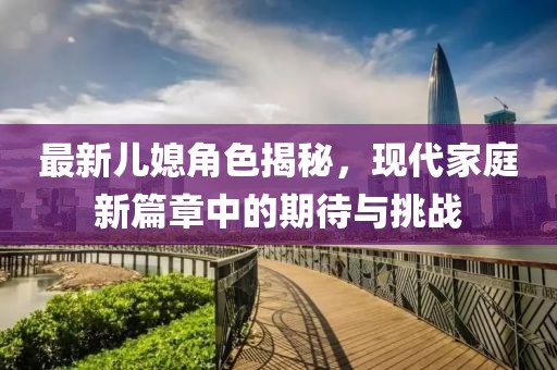 最新儿媳角色揭秘，现代家庭新篇章中的期待与挑战