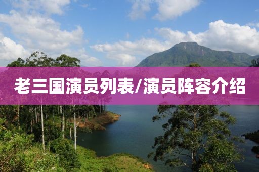 老三国演员列表/演员阵容介绍