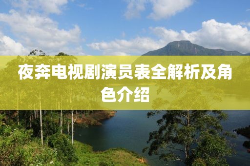 夜奔电视剧演员表全解析及角色介绍