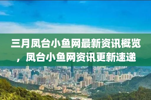 三月凤台小鱼网最新资讯概览，凤台小鱼网资讯更新速递