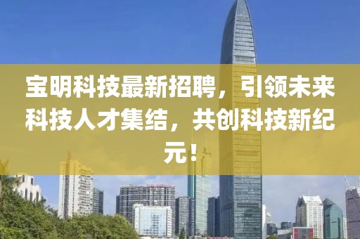 宝明科技最新招聘，引领未来科技人才集结，共创科技新纪元！
