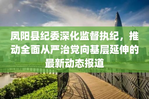 凤阳县纪委深化监督执纪，推动全面从严治党向基层延伸的最新动态报道