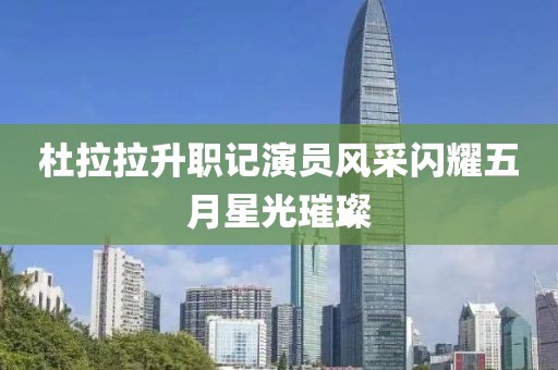 杜拉拉升职记演员风采闪耀五月星光璀璨