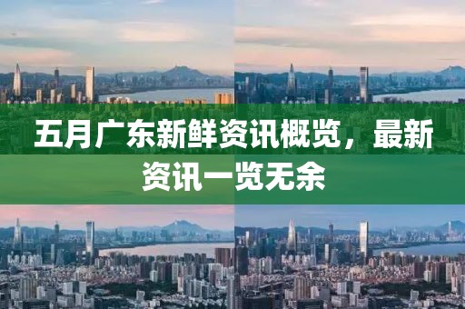 五月广东新鲜资讯概览，最新资讯一览无余