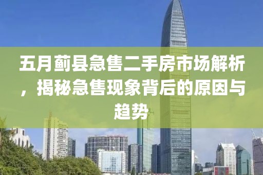 五月蓟县急售二手房市场解析，揭秘急售现象背后的原因与趋势