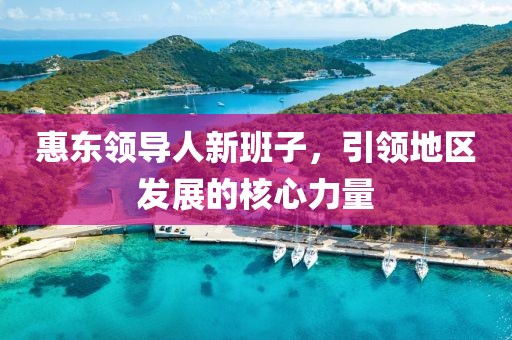 惠东领导人新班子，引领地区发展的核心力量