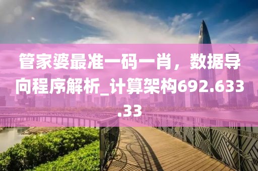 管家婆最准一码一肖，数据导向程序解析_计算架构692.633.33