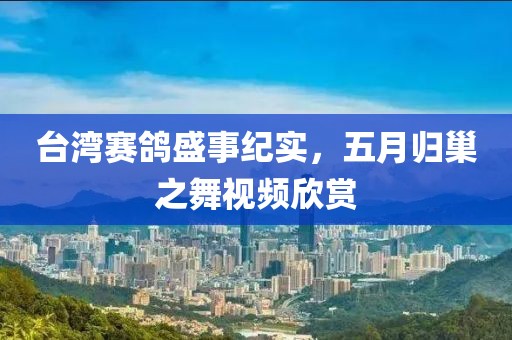 台湾赛鸽盛事纪实，五月归巢之舞视频欣赏