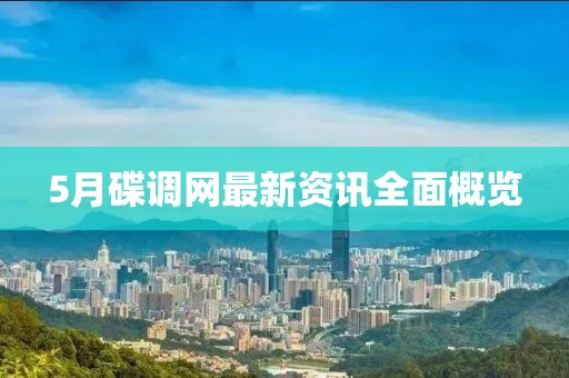 5月碟调网最新资讯全面概览