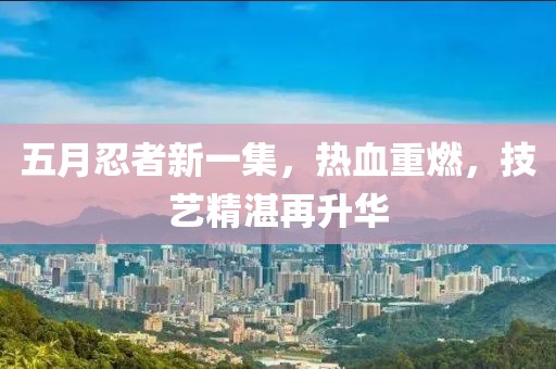 五月忍者新一集，热血重燃，技艺精湛再升华
