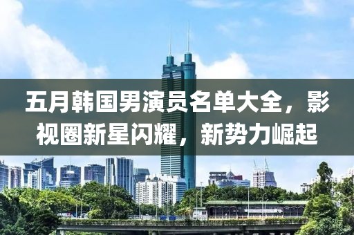 五月韩国男演员名单大全，影视圈新星闪耀，新势力崛起