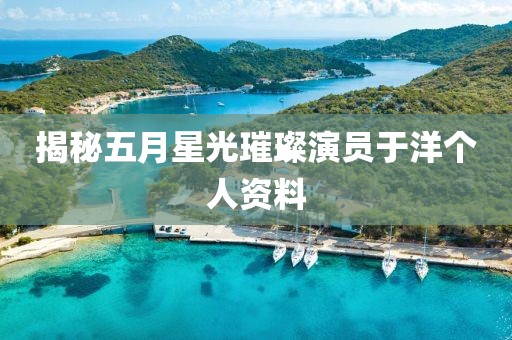 揭秘五月星光璀璨演员于洋个人资料
