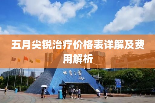 五月尖锐治疗价格表详解及费用解析