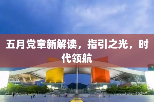 五月党章新解读，指引之光，时代领航
