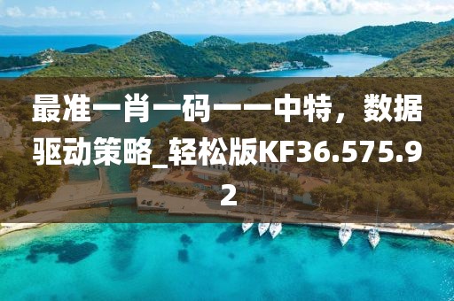 最准一肖一码一一中特，数据驱动策略_轻松版KF36.575.92
