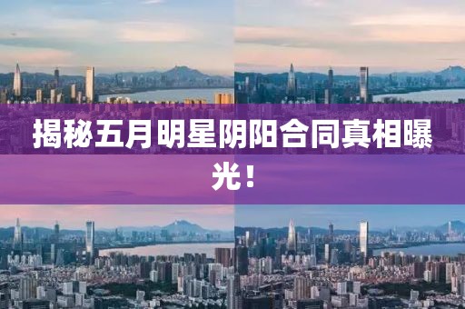 揭秘五月明星阴阳合同真相曝光！