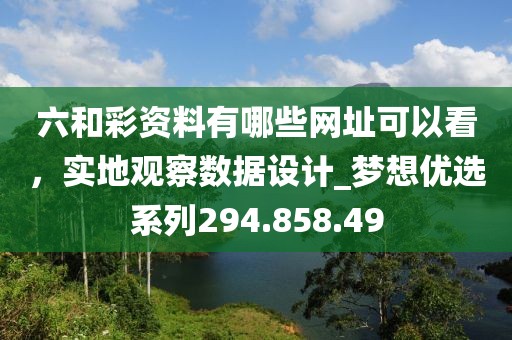 六和彩资料有哪些网址可以看，实地观察数据设计_梦想优选系列294.858.49