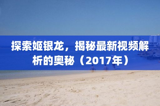 探索姬银龙，揭秘最新视频解析的奥秘（2017年）
