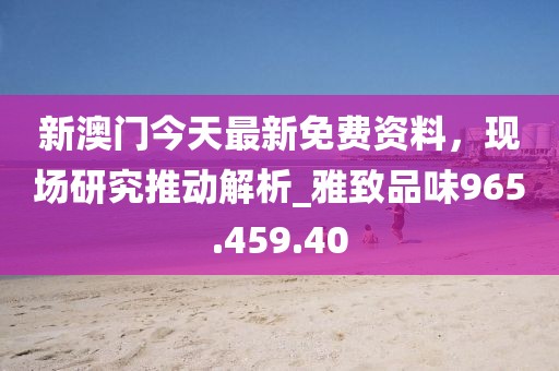新澳门今天最新免费资料，现场研究推动解析_雅致品味965.459.40