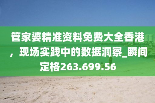 管家婆精准资料免费大全香港，现场实践中的数据洞察_瞬间定格263.699.56