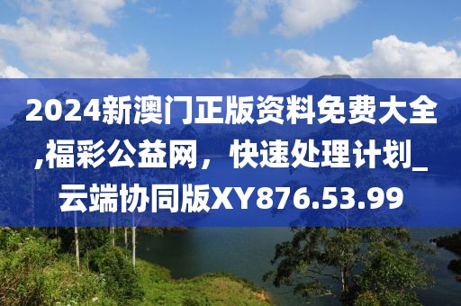 2024新澳门正版资料免费大全,福彩公益网，快速处理计划_云端协同版XY876.53.99