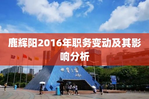 鹿辉阳2016年职务变动及其影响分析