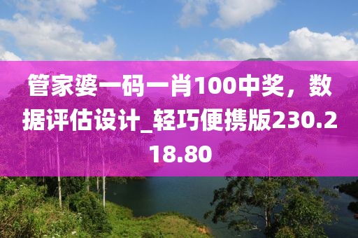 管家婆一码一肖100中奖，数据评估设计_轻巧便携版230.218.80