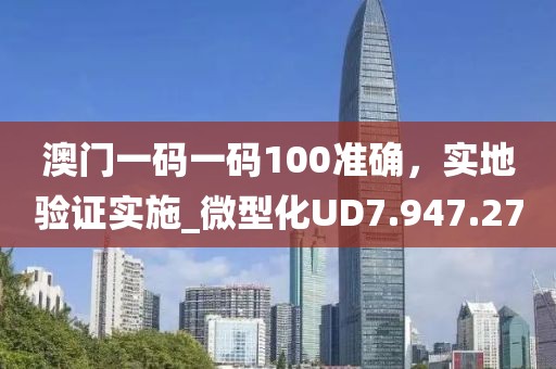 澳门一码一码100准确，实地验证实施_微型化UD7.947.27
