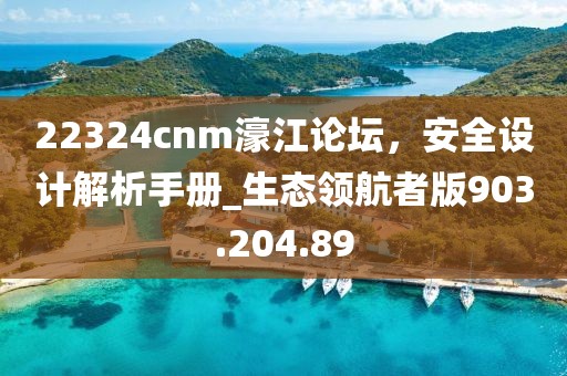 22324cnm濠江论坛，安全设计解析手册_生态领航者版903.204.89