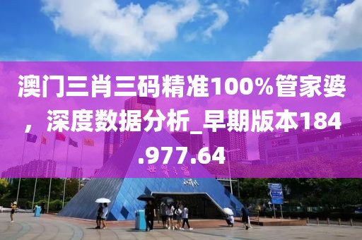 澳门三肖三码精准100%管家婆，深度数据分析_早期版本184.977.64