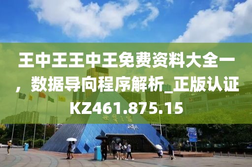 王中王王中王免费资料大全一，数据导向程序解析_正版认证KZ461.875.15