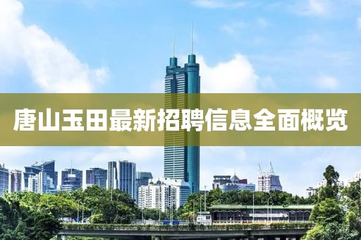 唐山玉田最新招聘信息全面概览