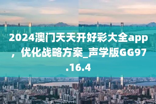 2024澳门天天开好彩大全app，优化战略方案_声学版GG97.16.4
