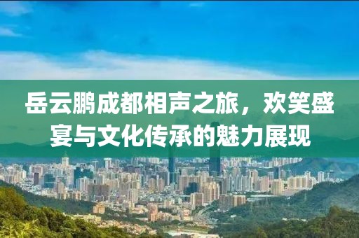 岳云鹏成都相声之旅，欢笑盛宴与文化传承的魅力展现