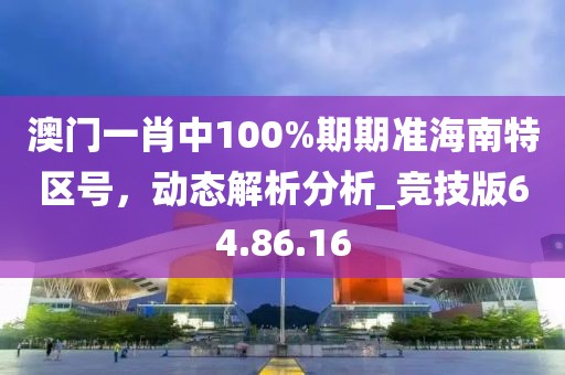 澳门一肖中100%期期准海南特区号，动态解析分析_竞技版64.86.16
