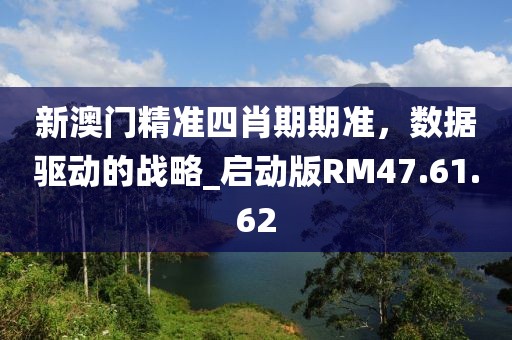 新澳门精准四肖期期准，数据驱动的战略_启动版RM47.61.62