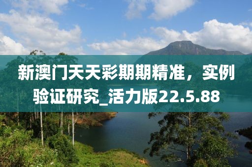 新澳门天天彩期期精准，实例验证研究_活力版22.5.88
