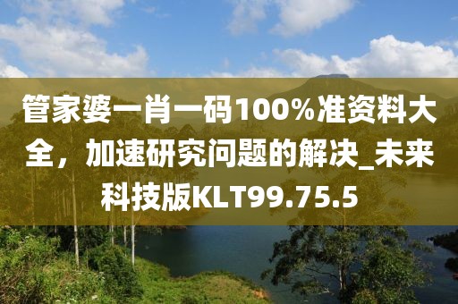 管家婆一肖一码100%准资料大全，加速研究问题的解决_未来科技版KLT99.75.5