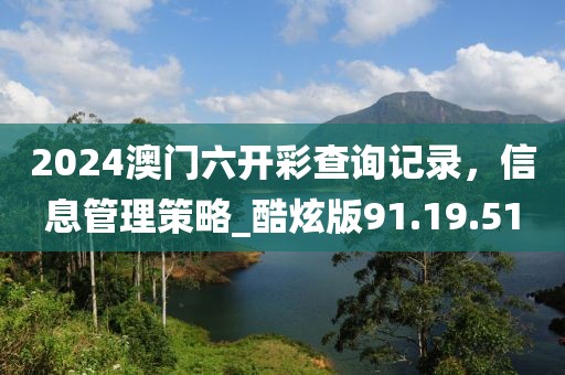 2024澳门六开彩查询记录，信息管理策略_酷炫版91.19.51